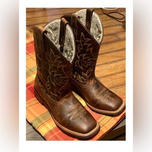 LAREDO Square Toe Leather Cowboy Boots Women’s Size 8.5